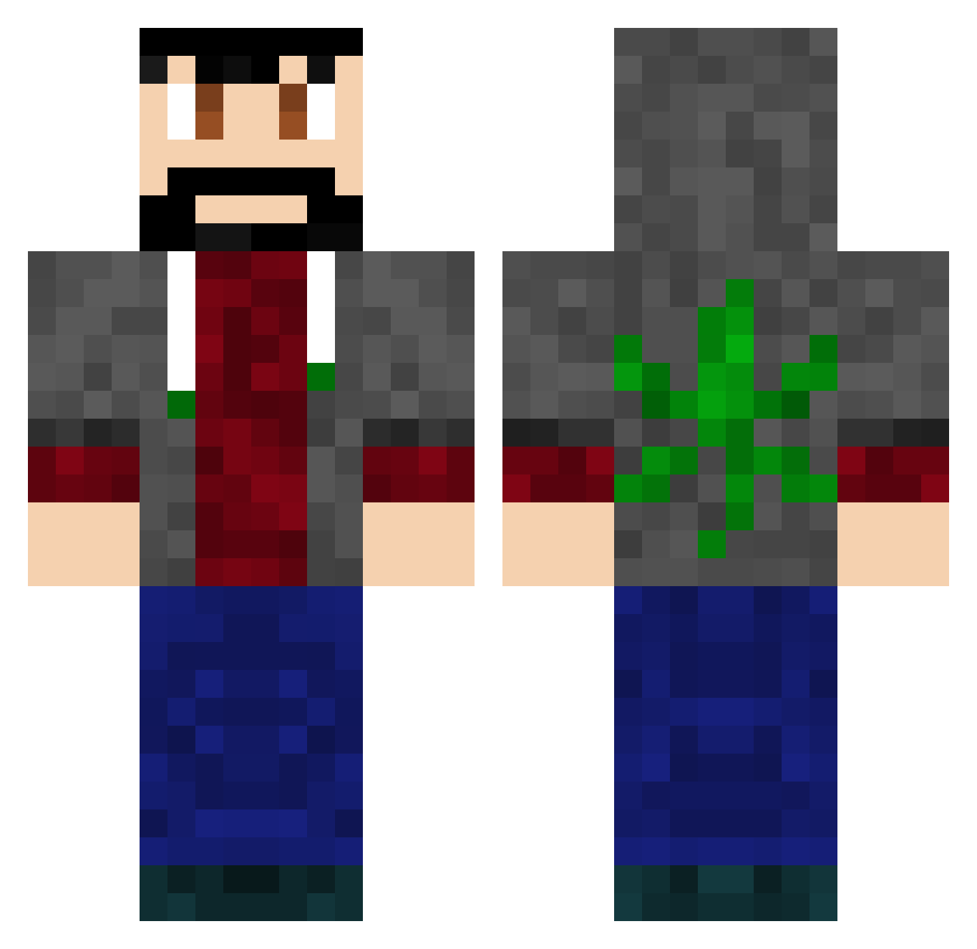 BG_Gamer420 Minecraft skin, front and back view