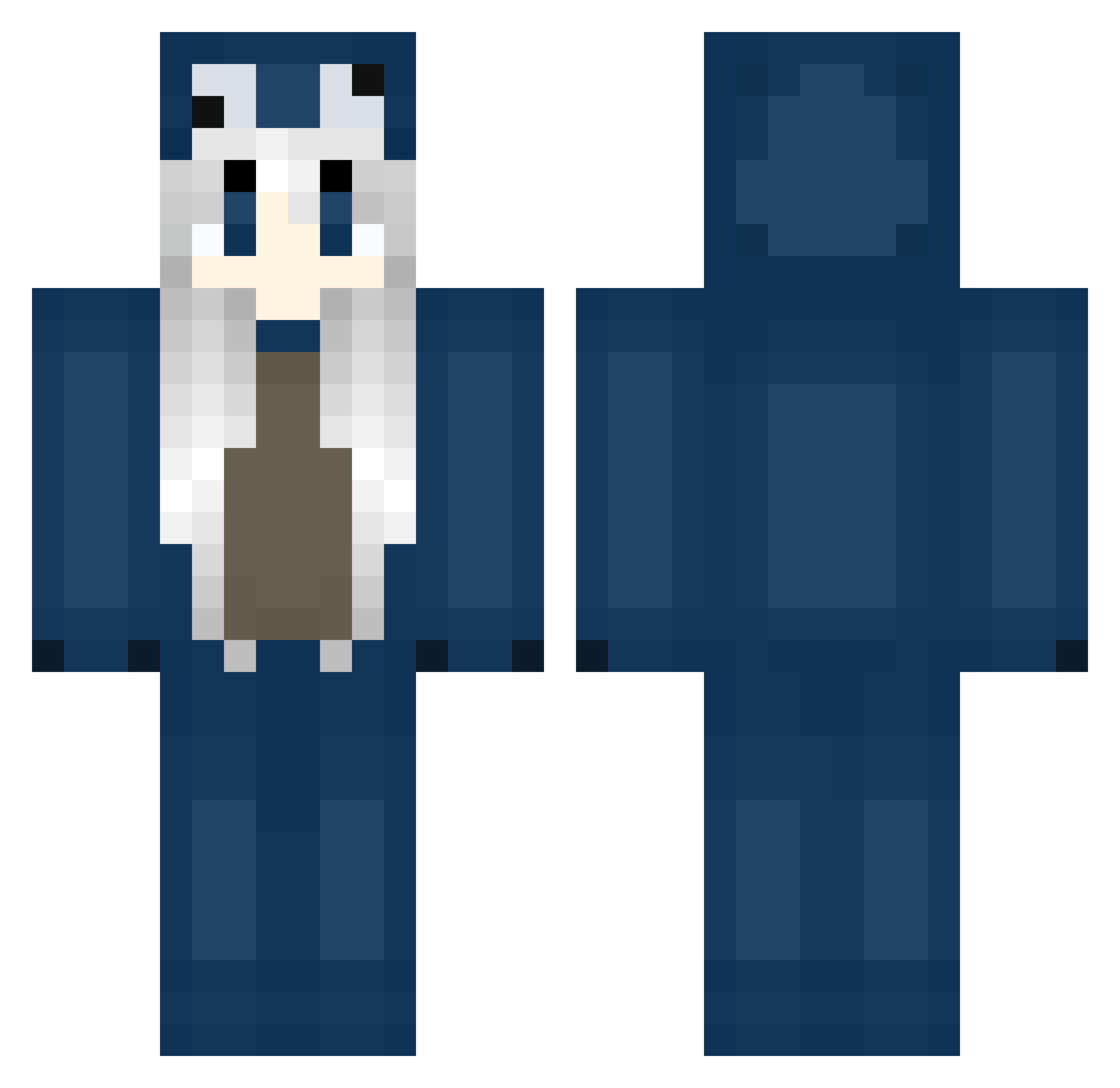 gerda Minecraft skin, front and back view