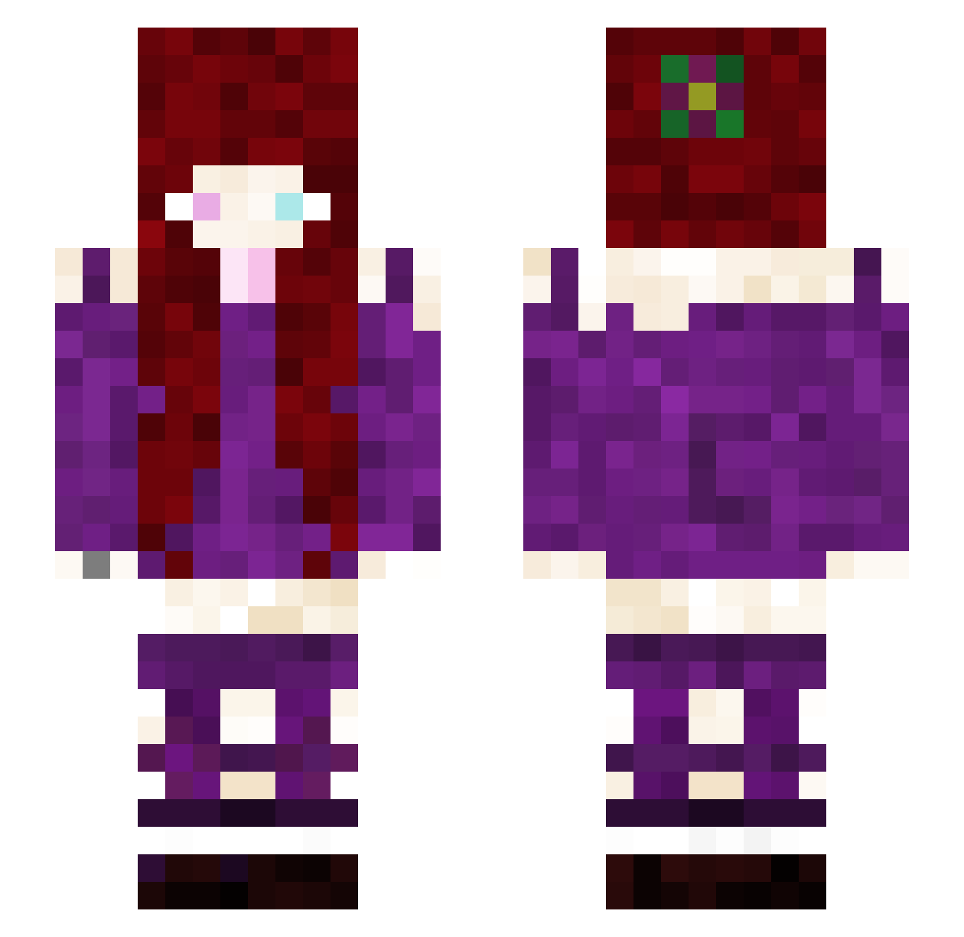 Star_F3ath3r Minecraft skin, front and back view