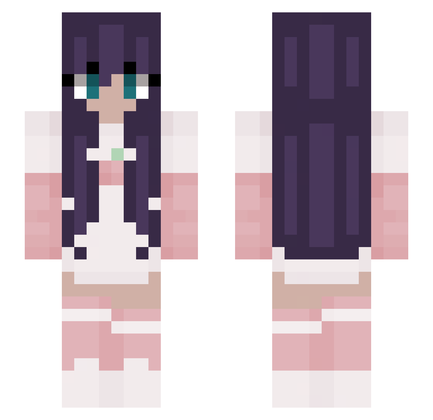xNessy_ Minecraft skin, front and back view