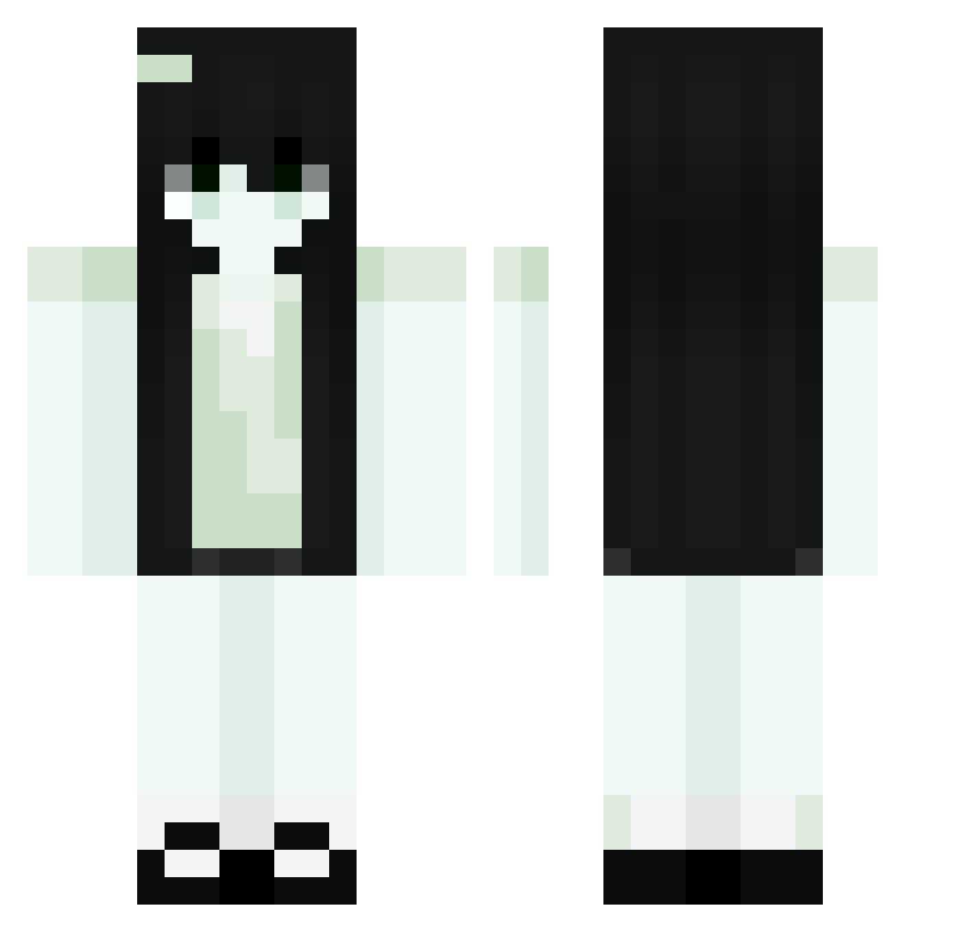 Lillaky Minecraft skin, front and back view