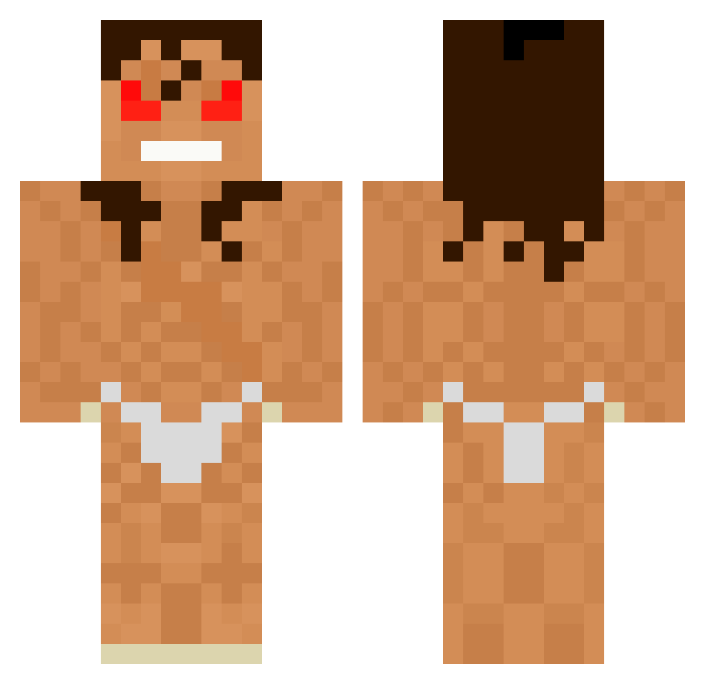 cabinetsamt Minecraft skin, front and back view