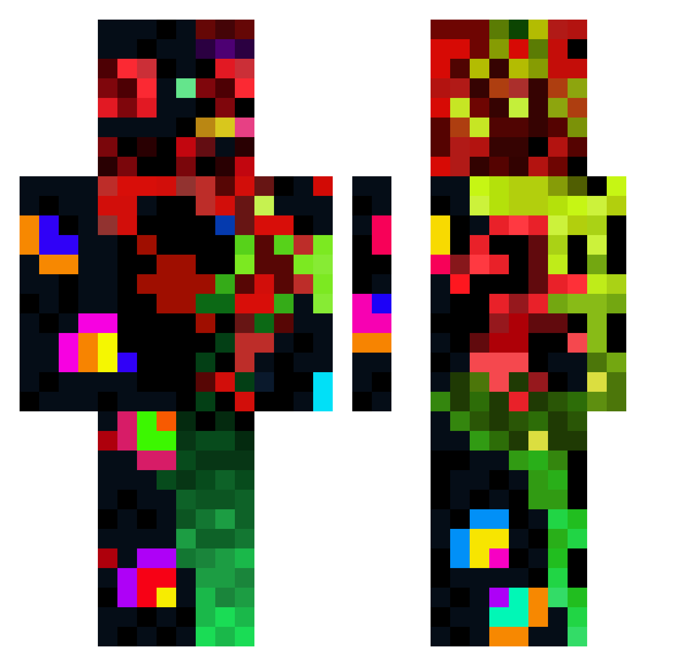 BenGreat Minecraft skin, front and back view