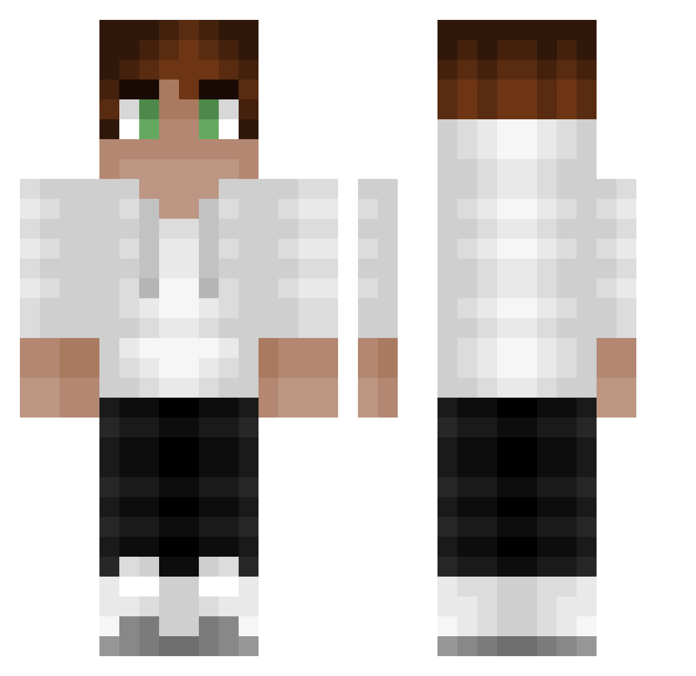 trymli Minecraft skin, front and back view