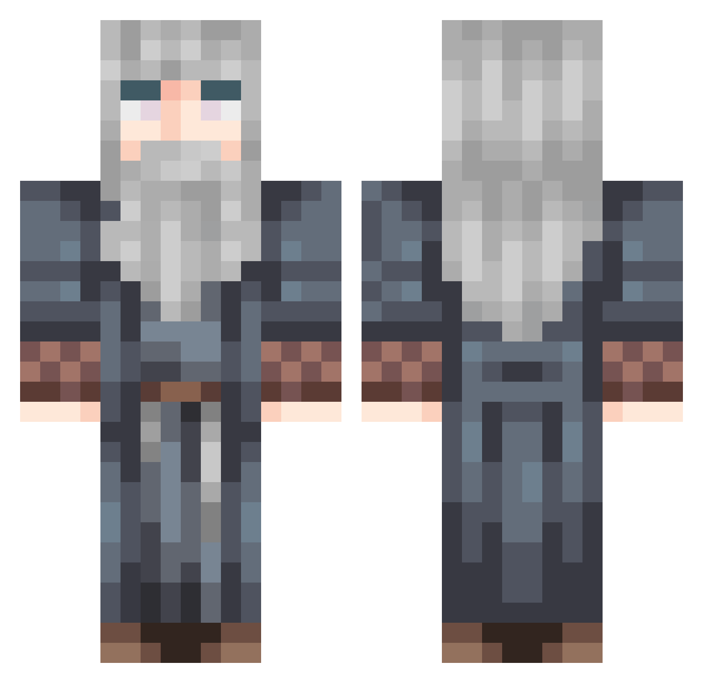 MadeInBrasil Minecraft skin, front and back view