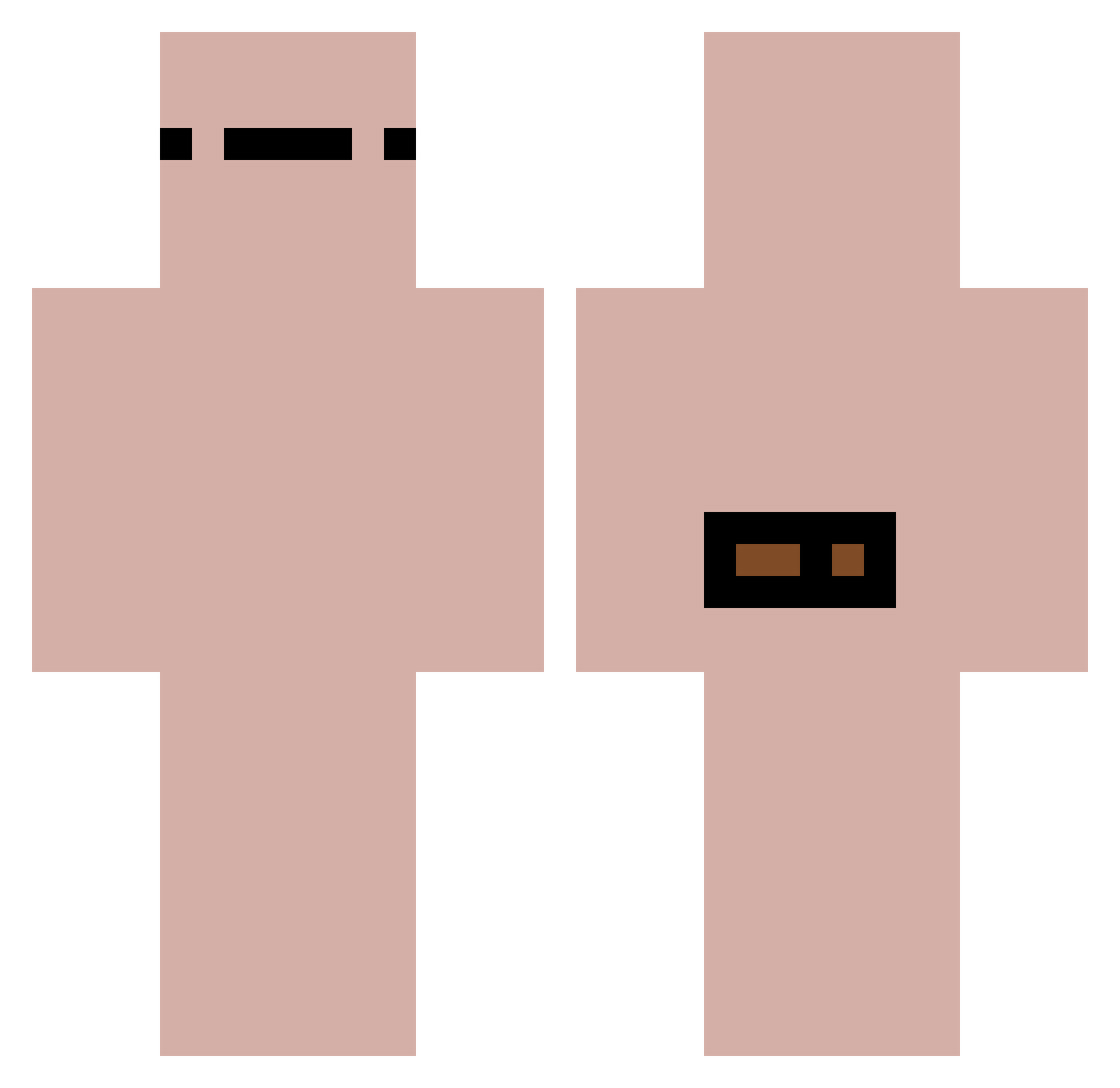 Squishy0511 Minecraft skin, front and back view
