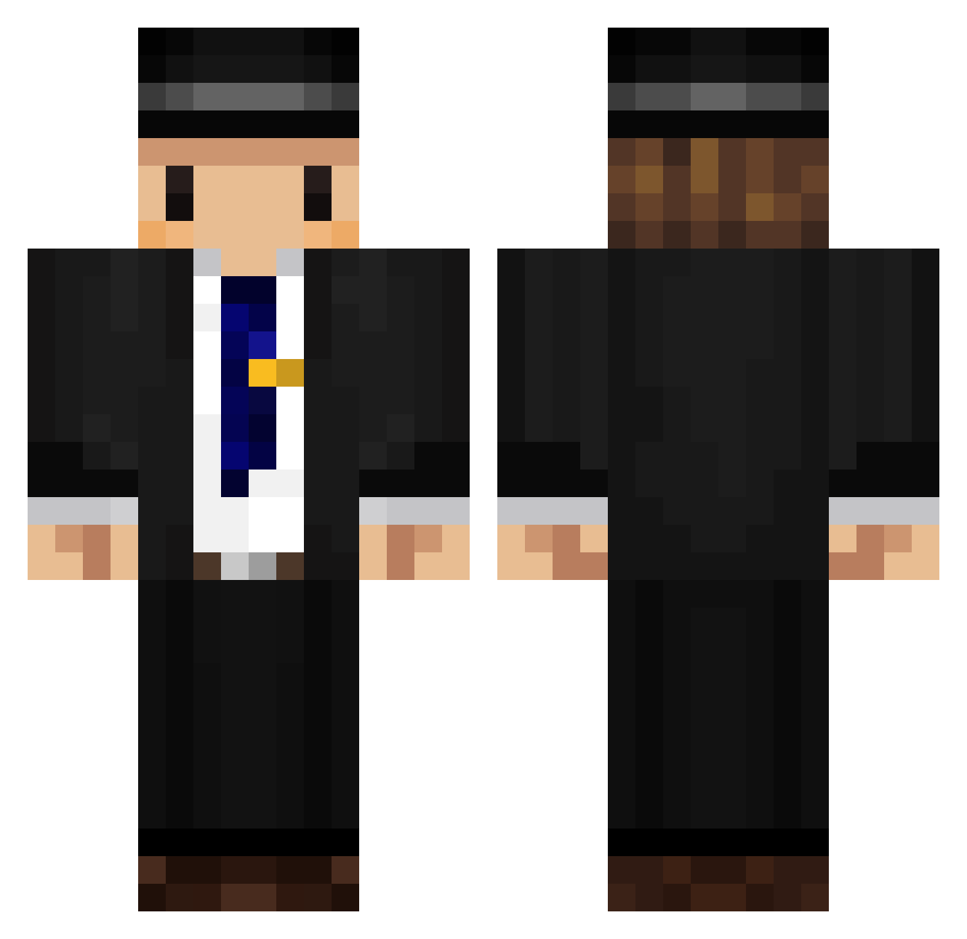 projectnar23 Minecraft skin, front and back view