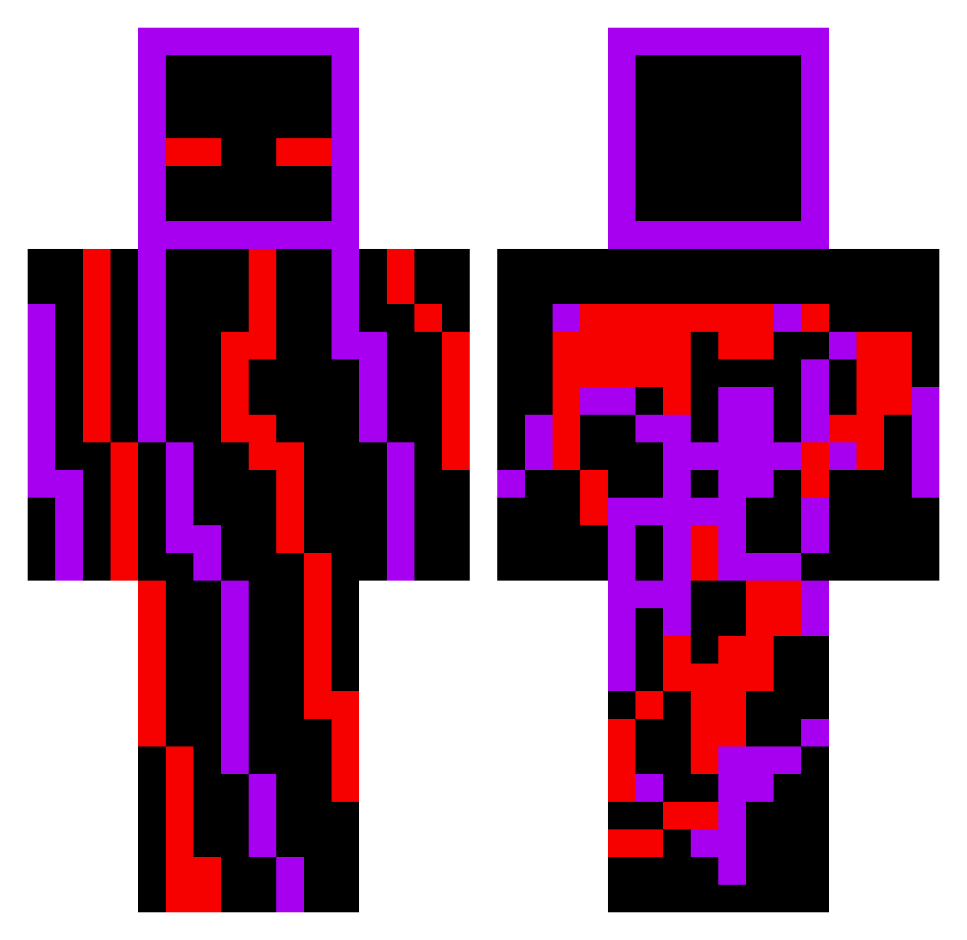 Slayers4592 Minecraft skin, front and back view