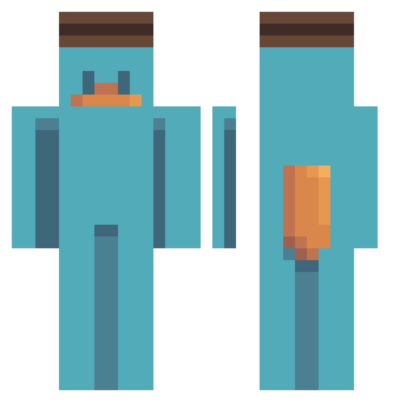 _Naeve Minecraft skin, front and back view