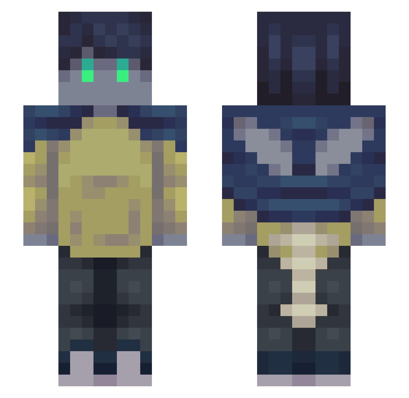 LinhEEXqs0110 Minecraft skin, front and back view