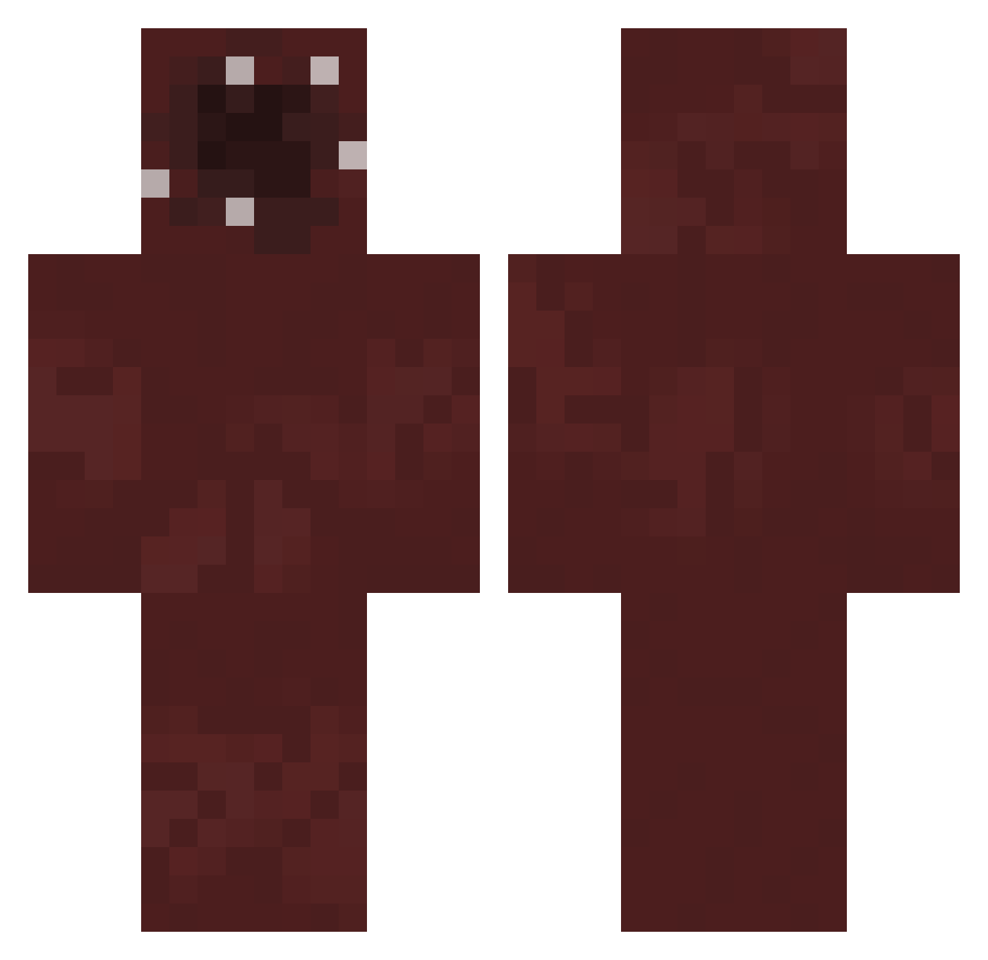 KZMSAK Minecraft skin, front and back view