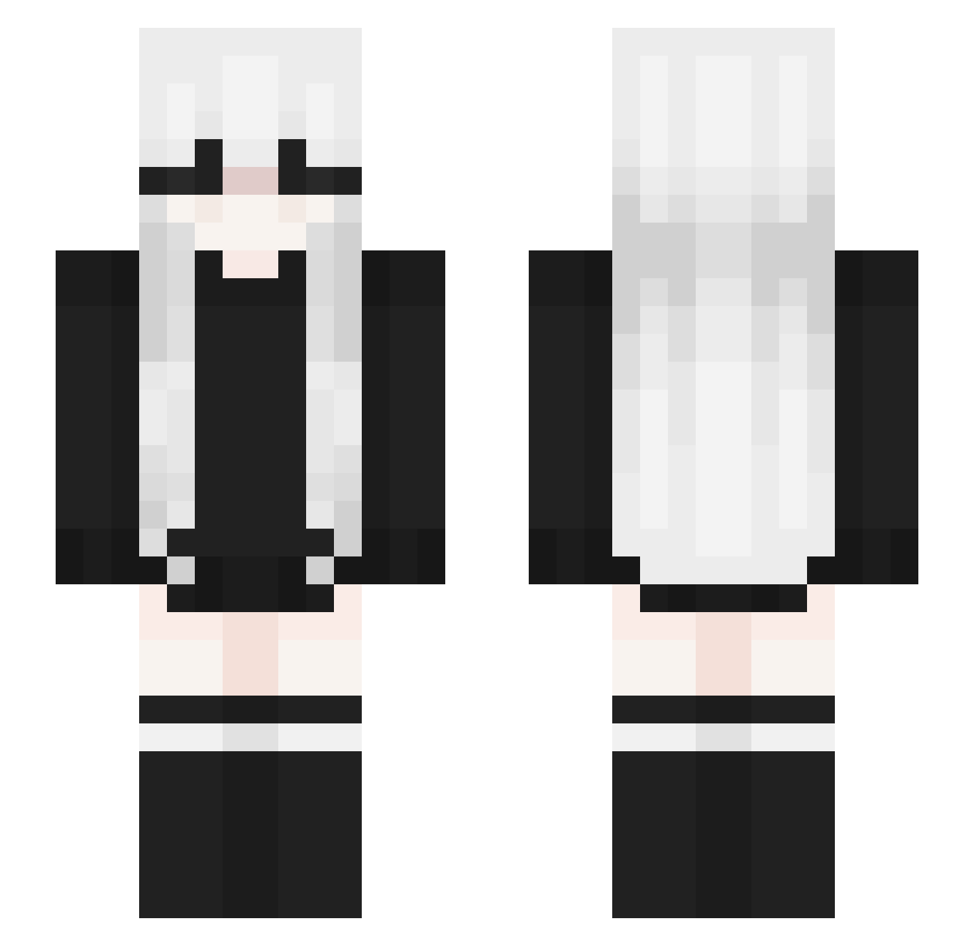 Thefunnytank Minecraft skin, front and back view