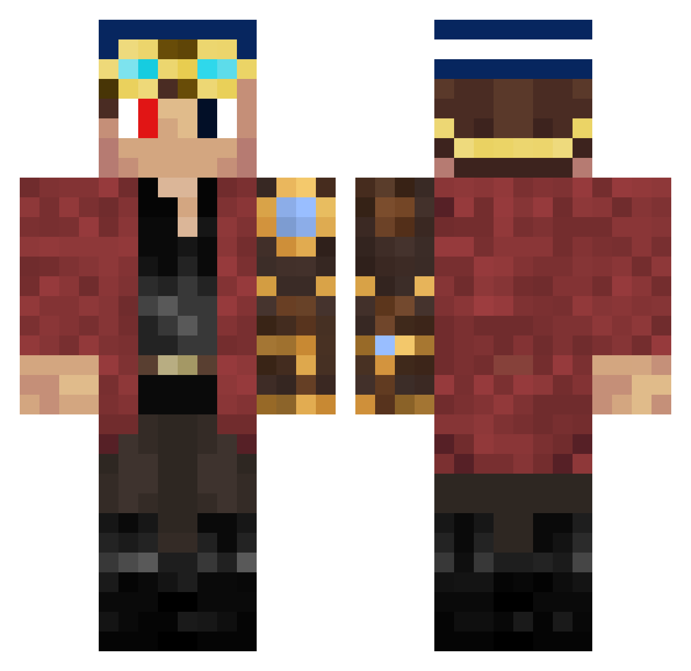 Alex1234_m Minecraft skin, front and back view
