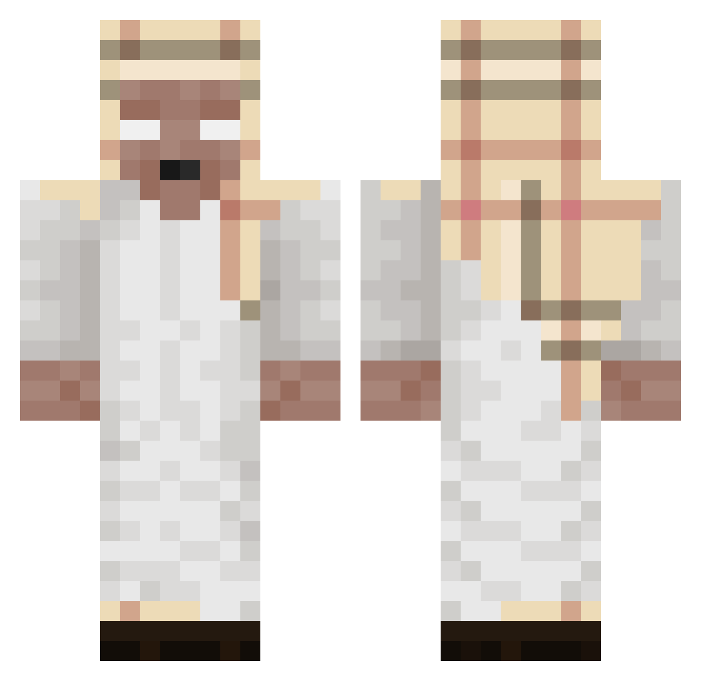 VMI Minecraft skin, front and back view