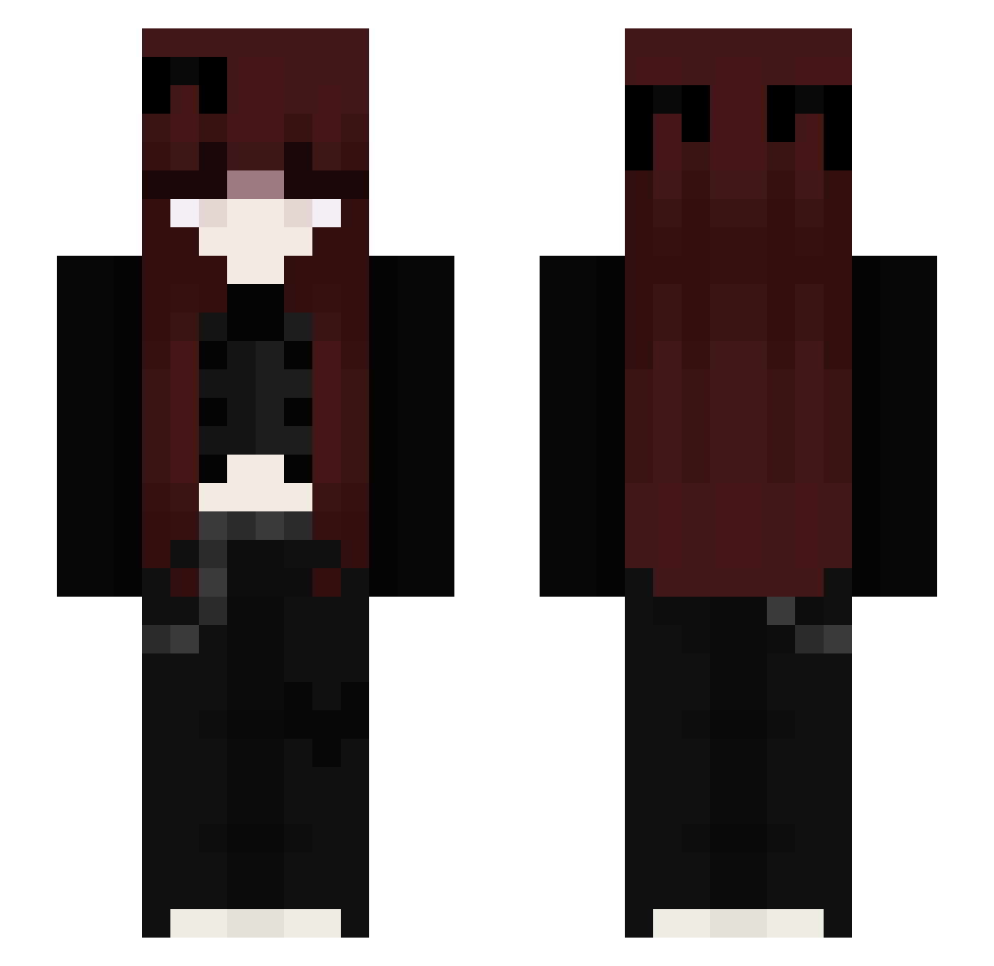 Ayllor Minecraft skin, front and back view