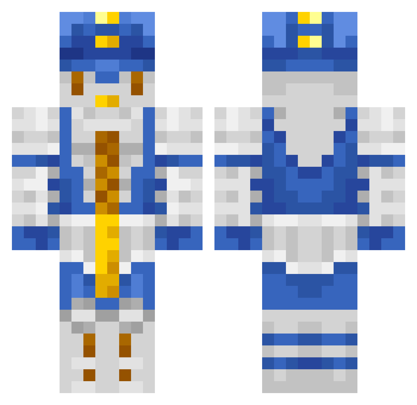 mkl07009 Minecraft skin, front and back view