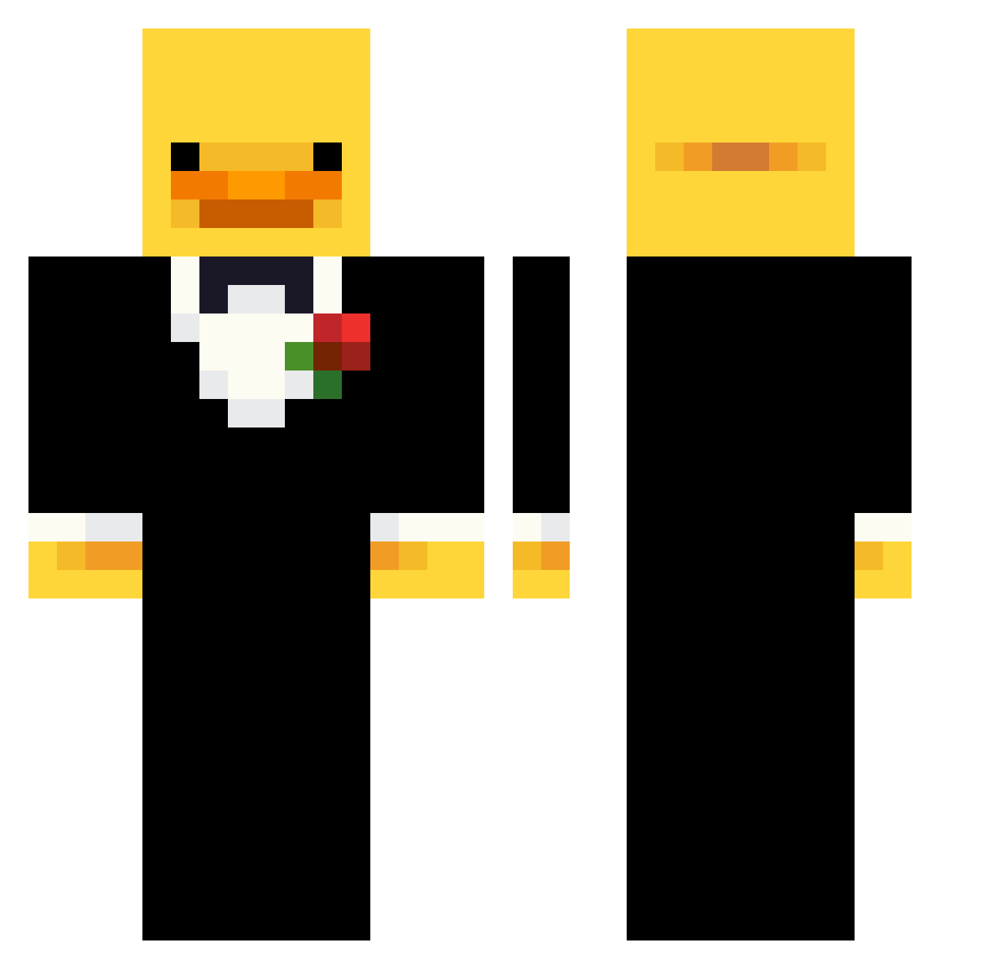 Gerhardine Minecraft skin, front and back view
