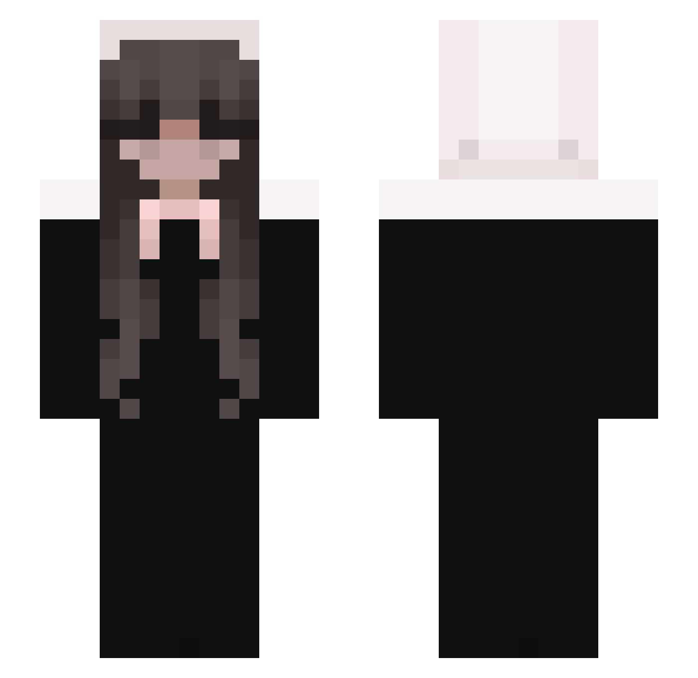 2rinity Minecraft skin, front and back view