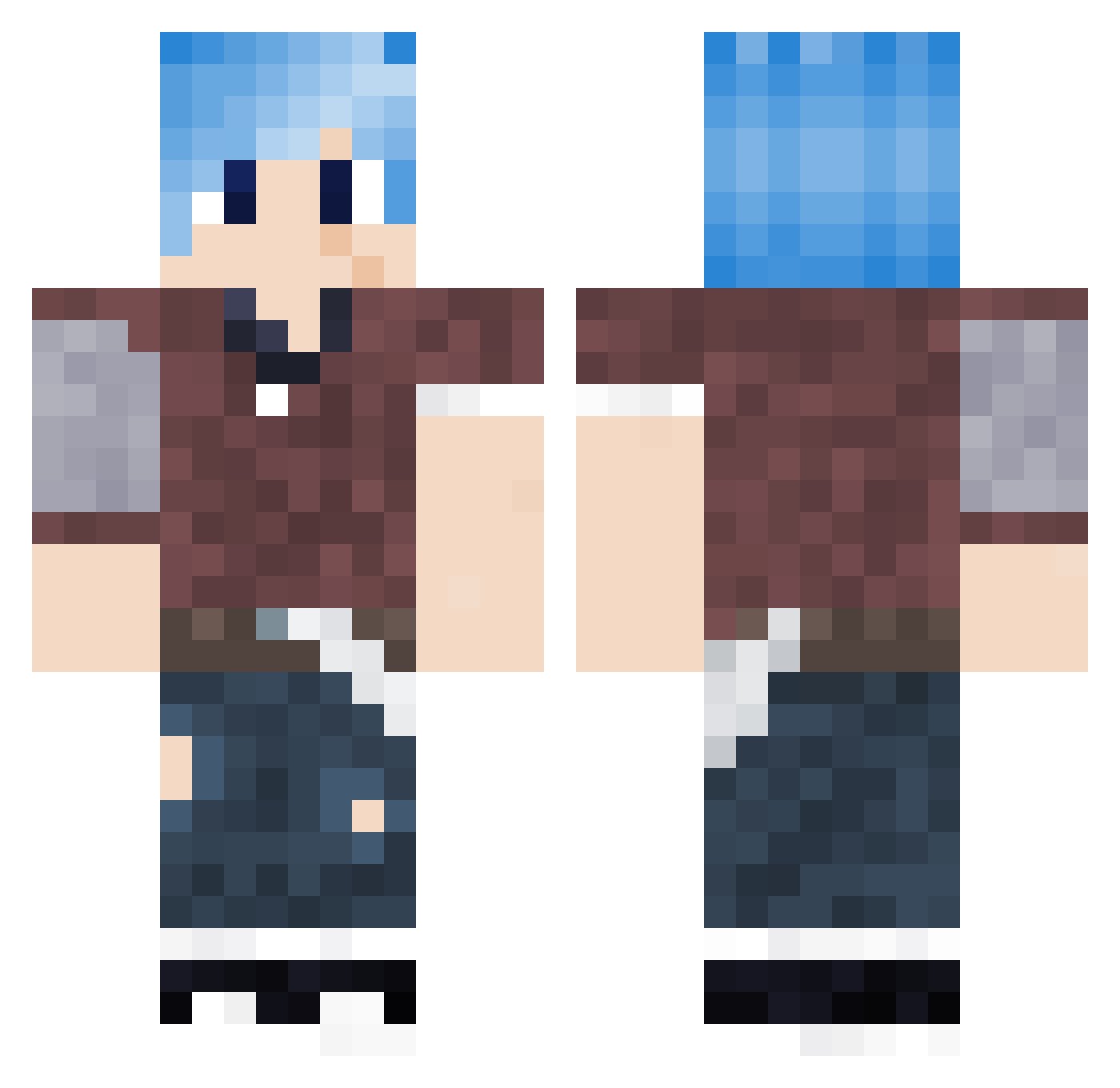 __Net Minecraft skin, front and back view
