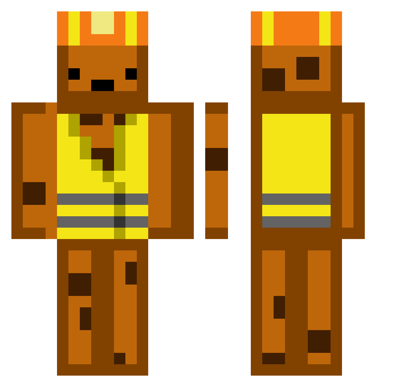 thebeehive10 Minecraft skin, front and back view