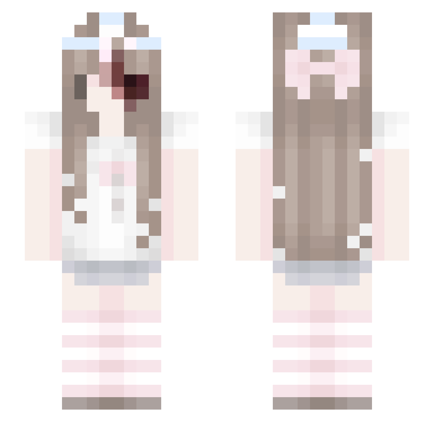 yckii Minecraft skin, front and back view