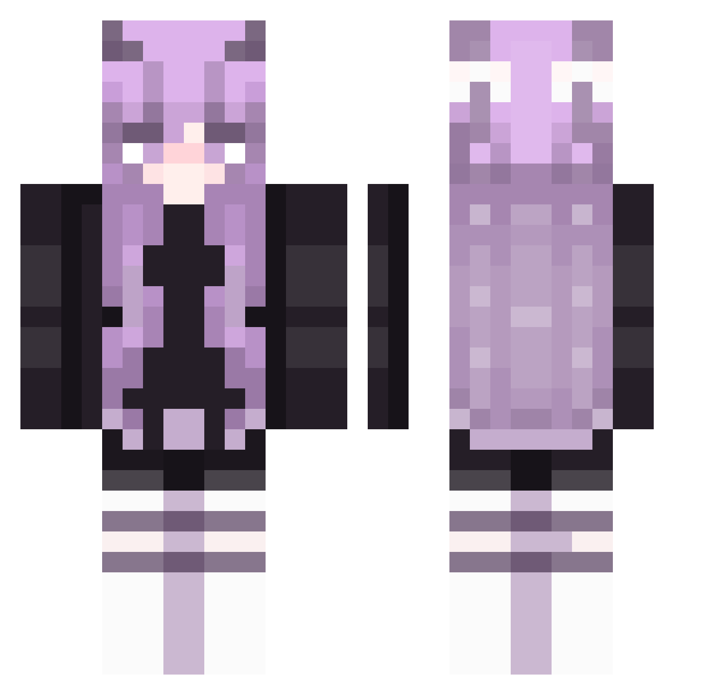 yoiiti Minecraft skin, front and back view