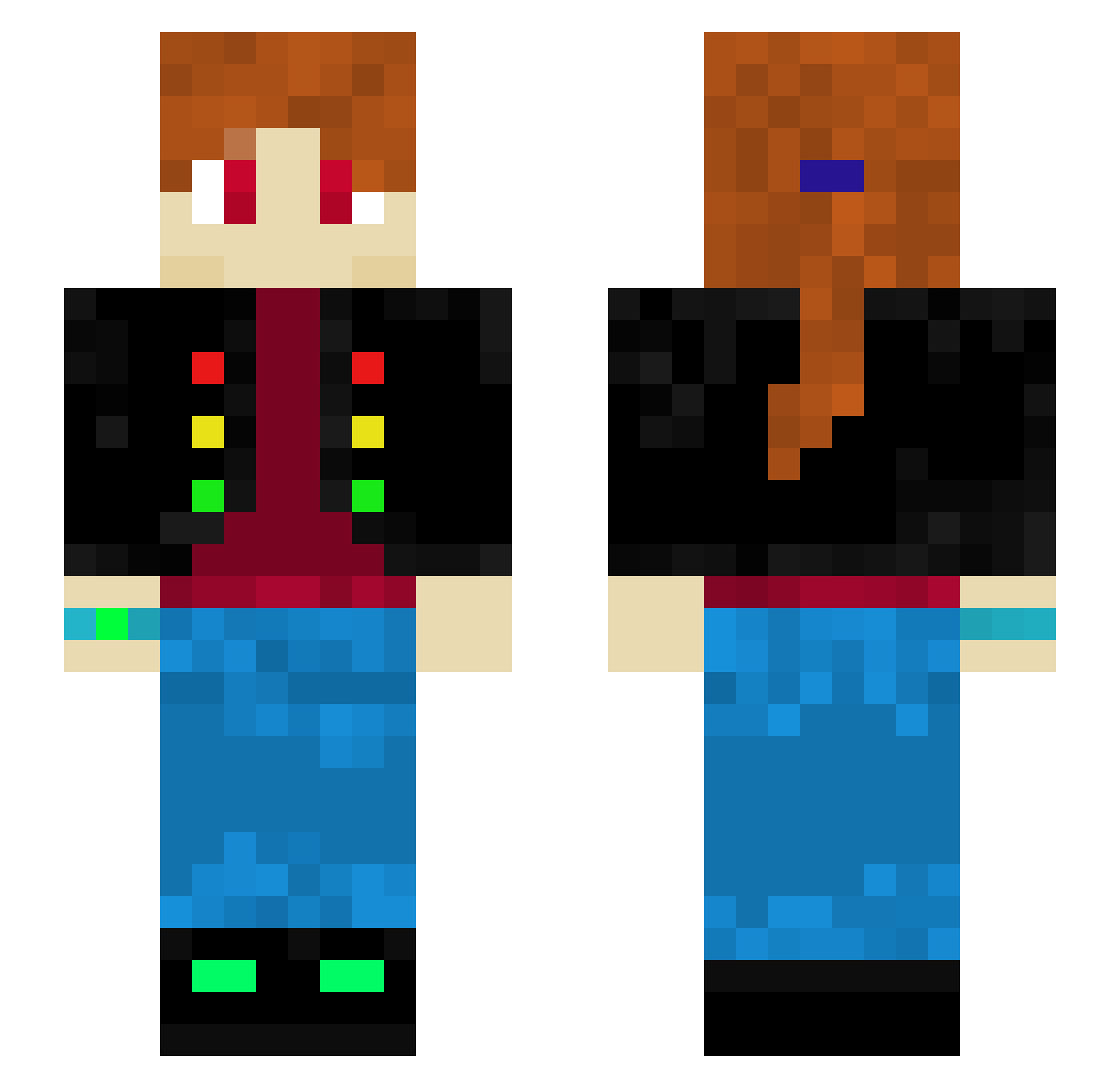 Lion447909 Minecraft skin, front and back view