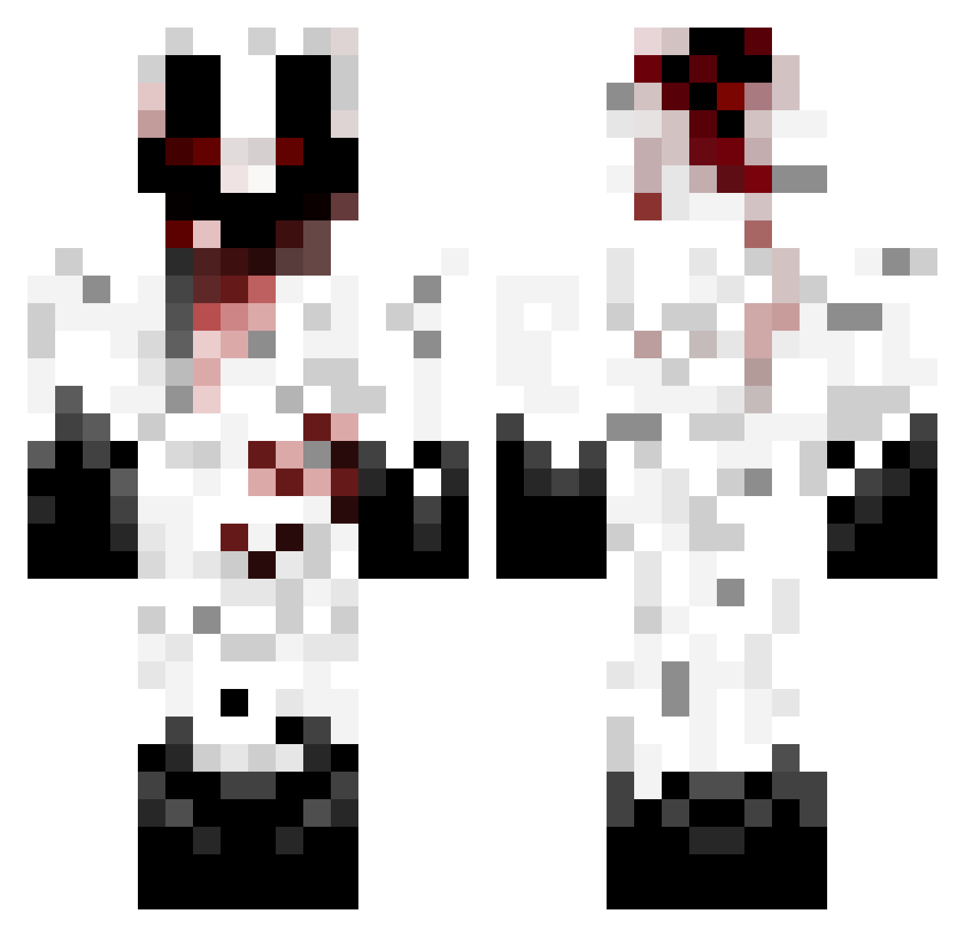 Phylake Minecraft skin, front and back view