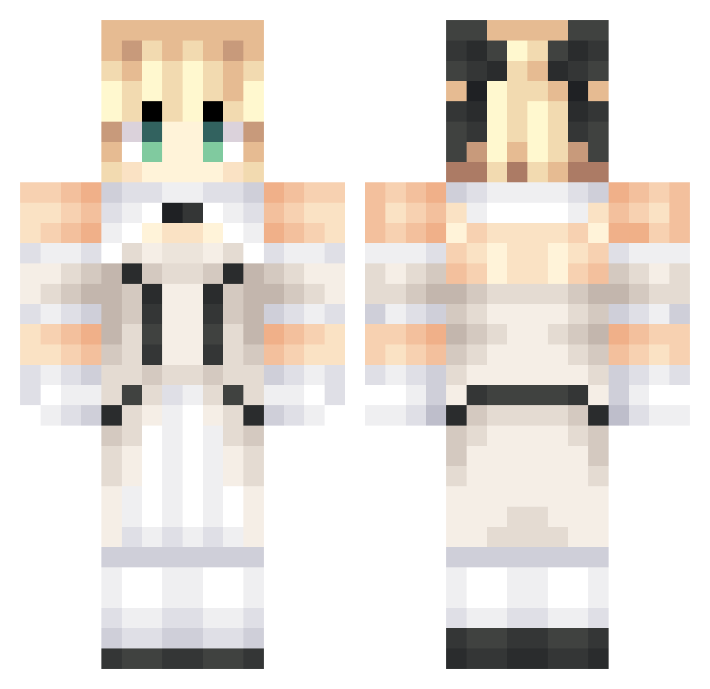 Jhoozzzz Minecraft skin, front and back view
