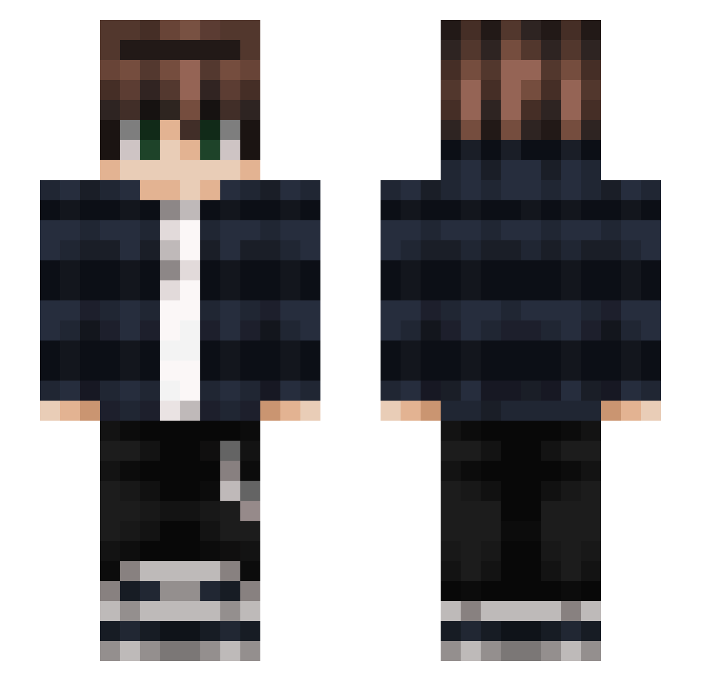 Ranzzq7 Minecraft skin, front and back view