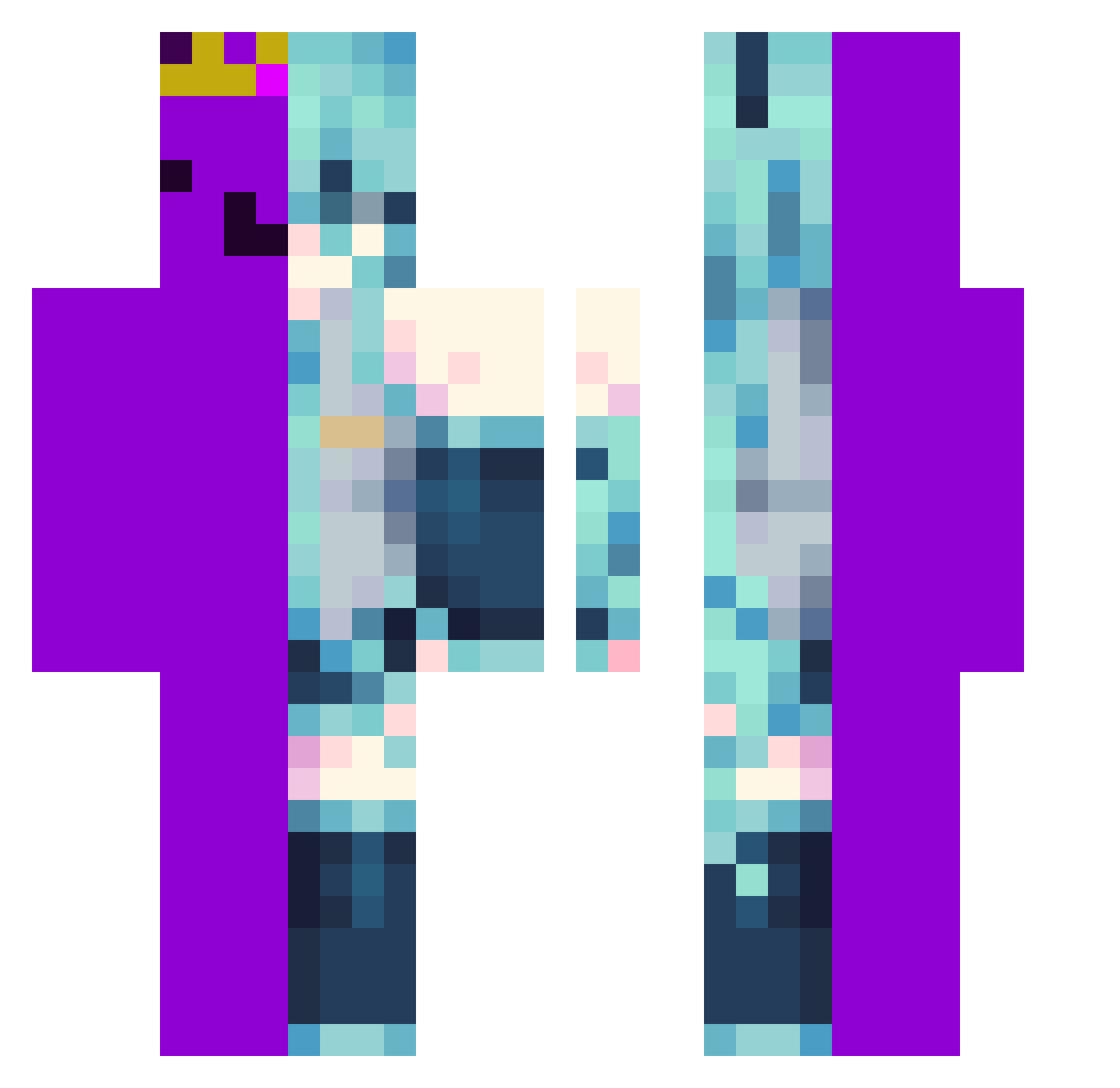Srkirby0 Minecraft skin, front and back view
