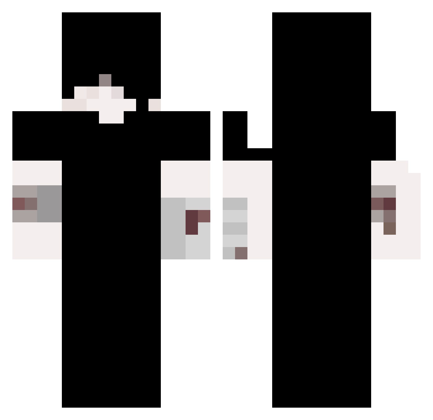 xto2137 Minecraft skin, front and back view