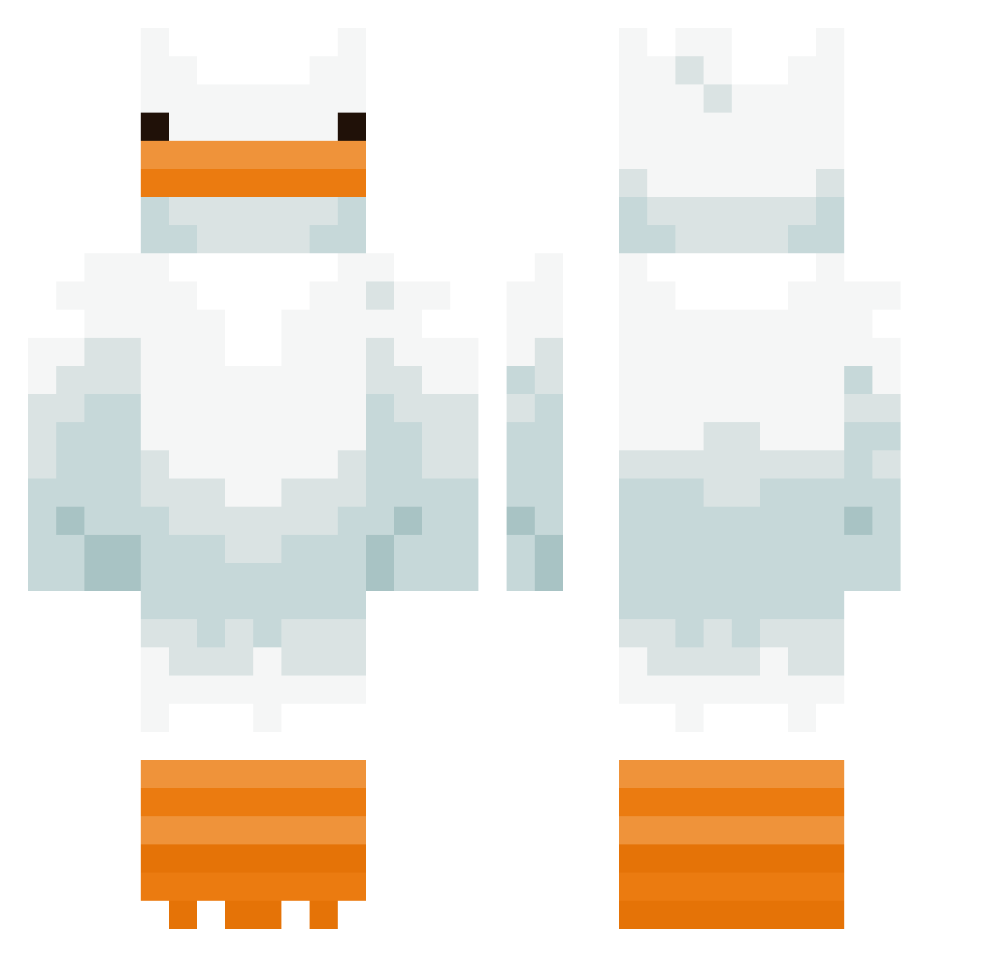 RenGames Minecraft skin, front and back view