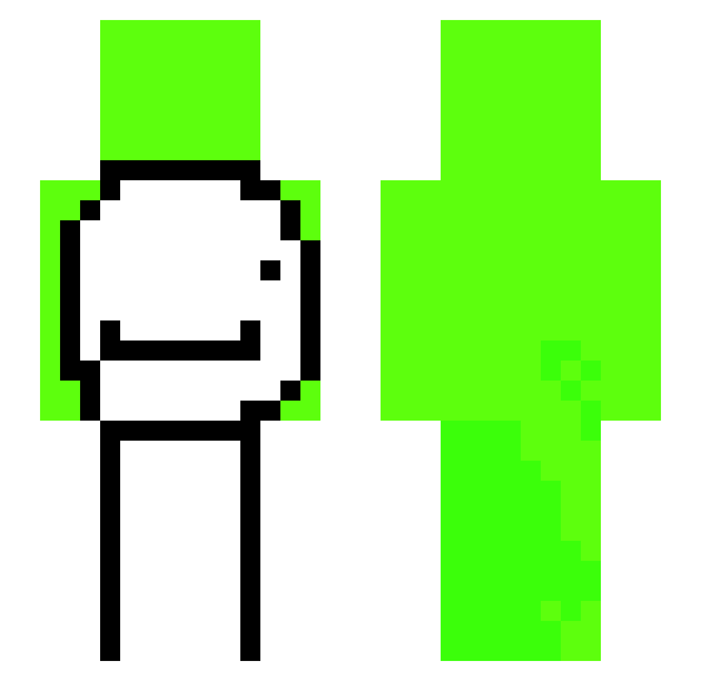 supertransgirl Minecraft skin, front and back view