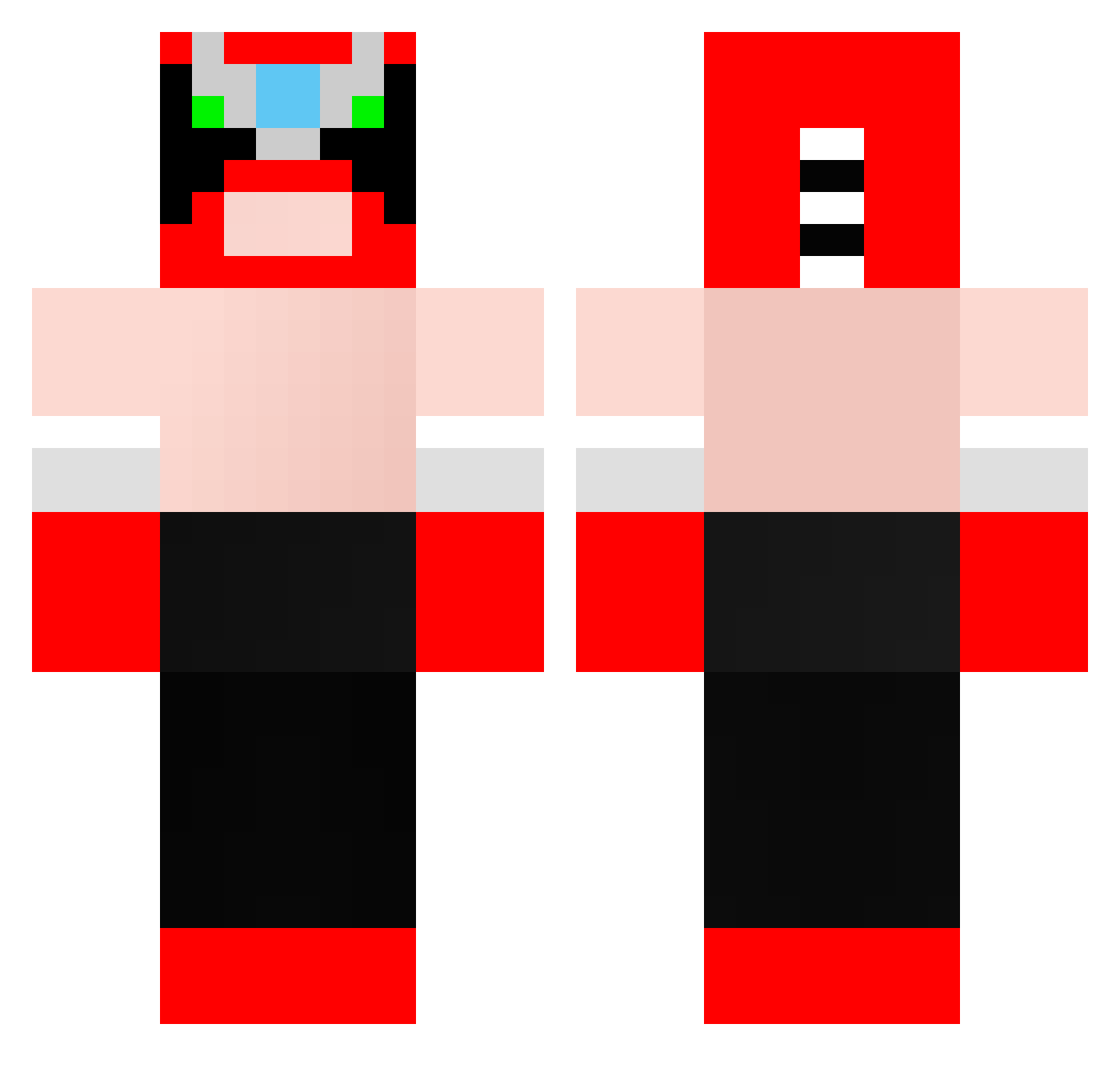 rb3poop Minecraft skin, front and back view