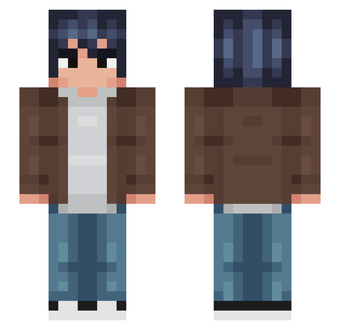 Zinc_10 Minecraft skin, front and back view