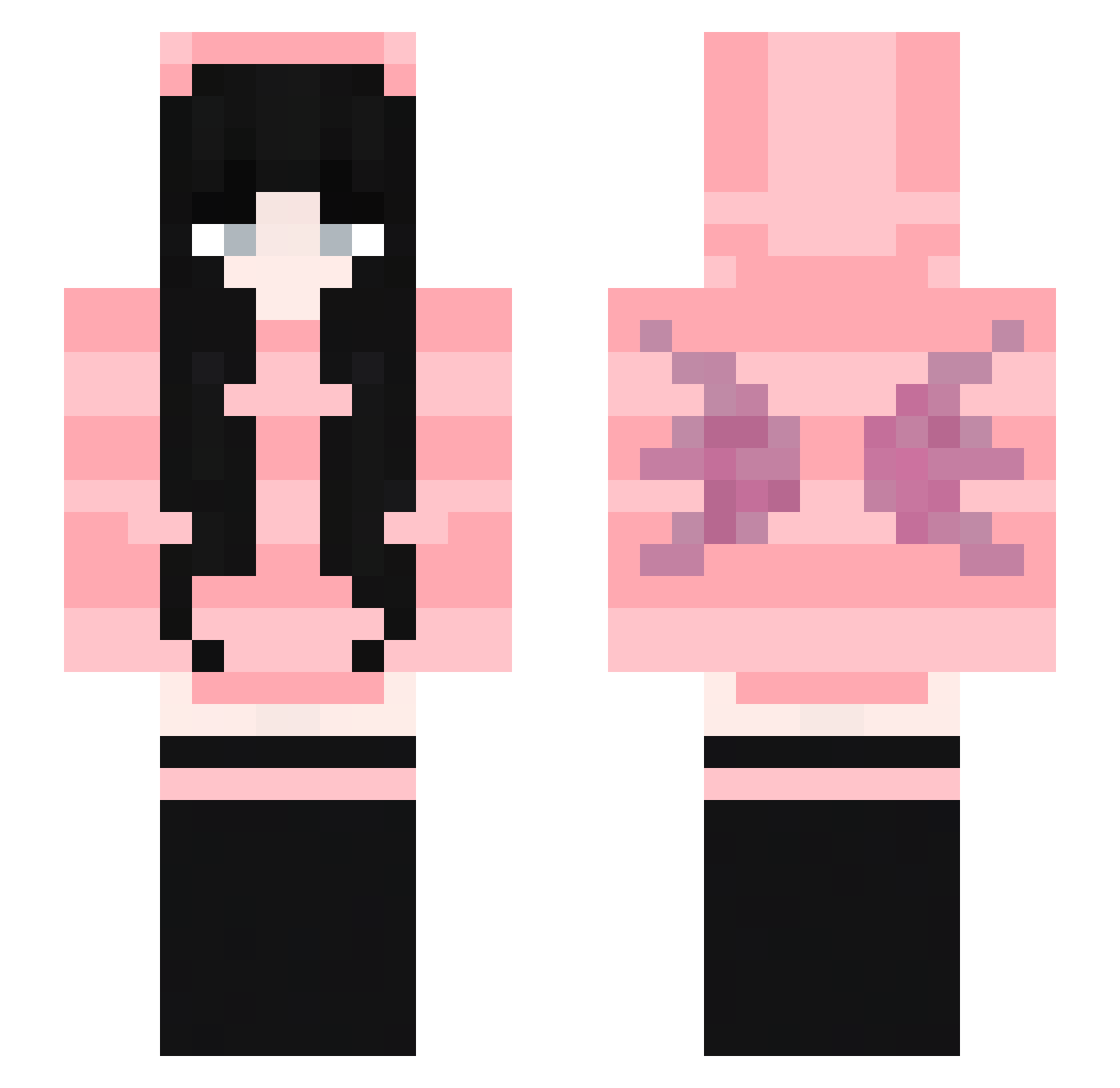 Katelynzies Minecraft skin, front and back view