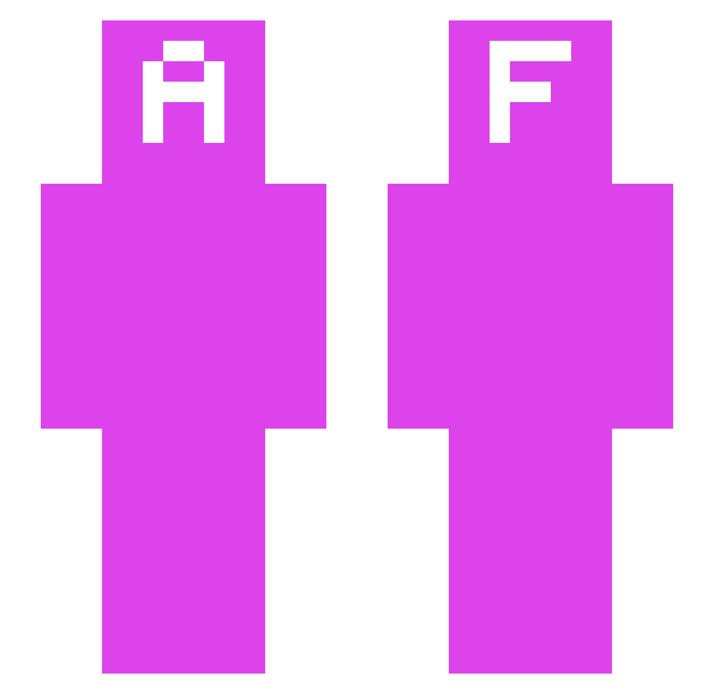 Ragout Minecraft skin, front and back view