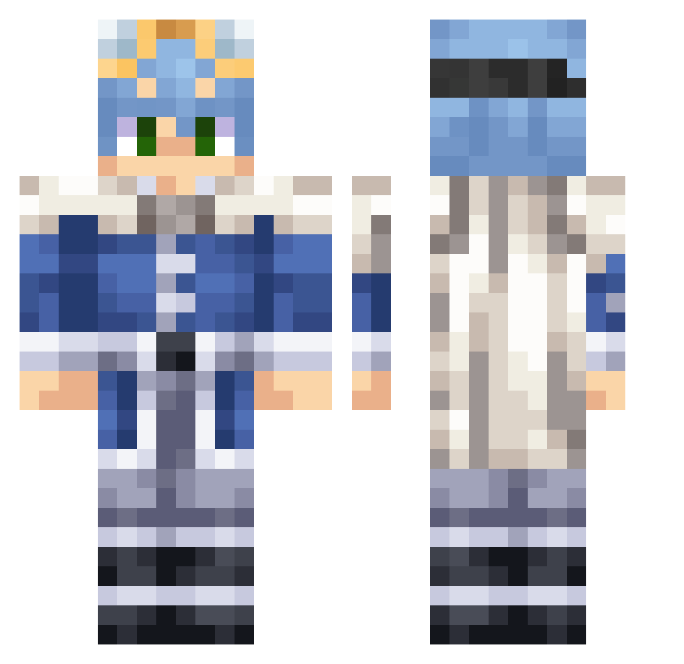 john1028 Minecraft skin, front and back view