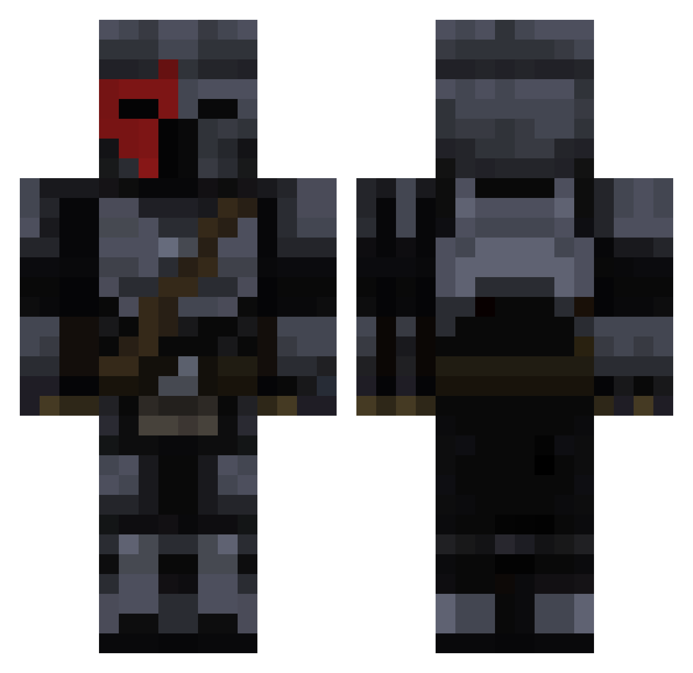 DominionKnight Minecraft skin, front and back view