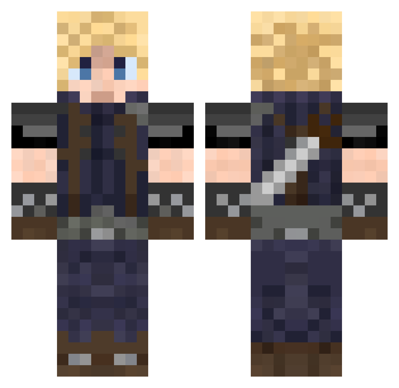 TheCloudsong Minecraft skin, front and back view