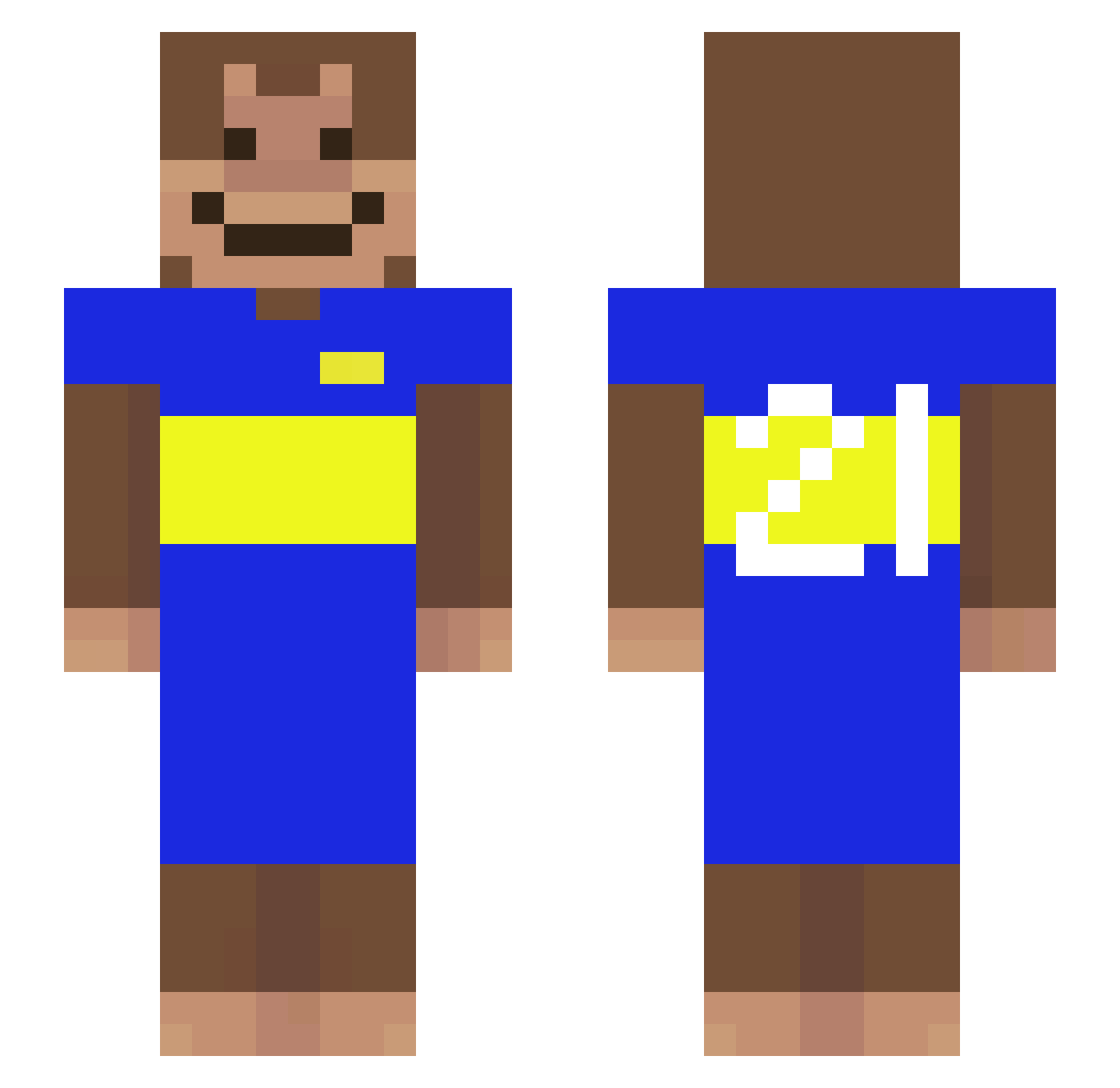 Benjaminpro777 Minecraft skin, front and back view