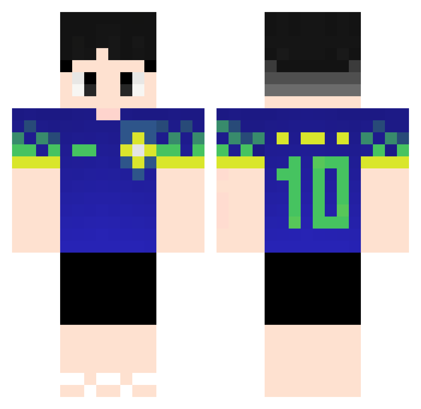 helder_herobrine Minecraft skin, front and back view