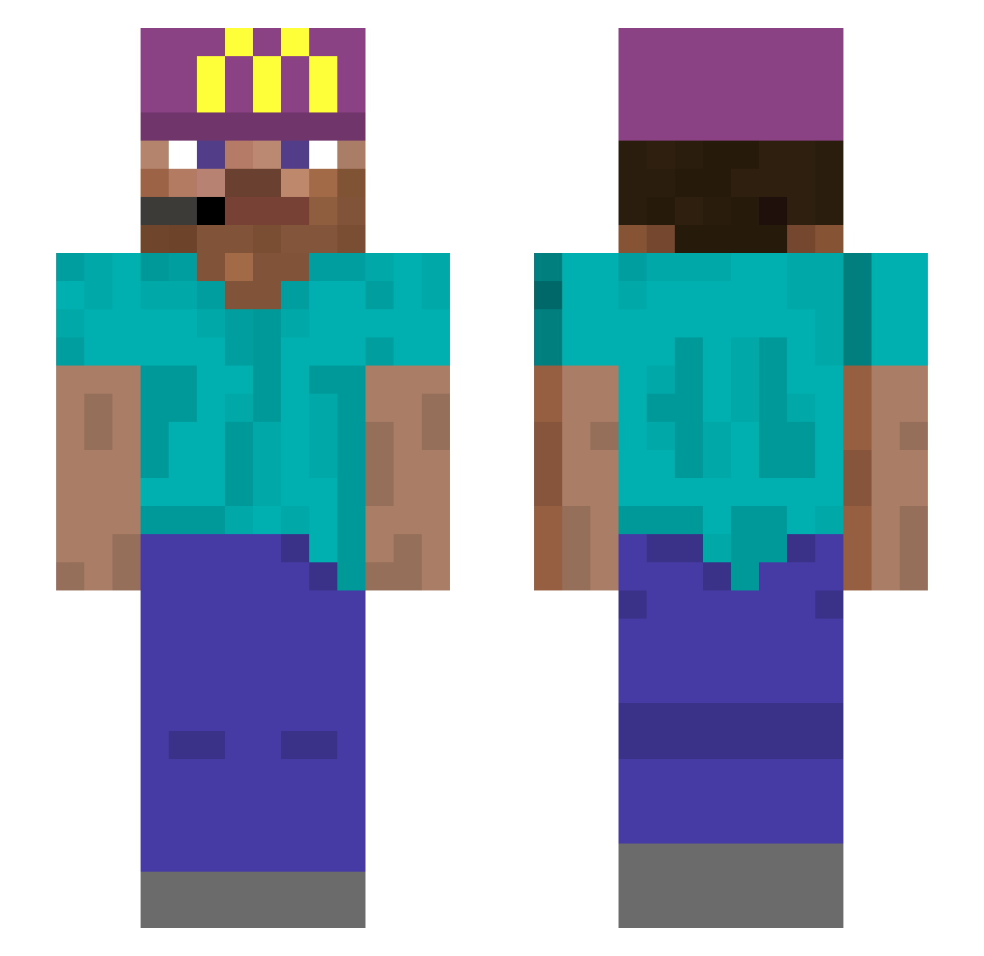 EDIIIIII Minecraft skin, front and back view