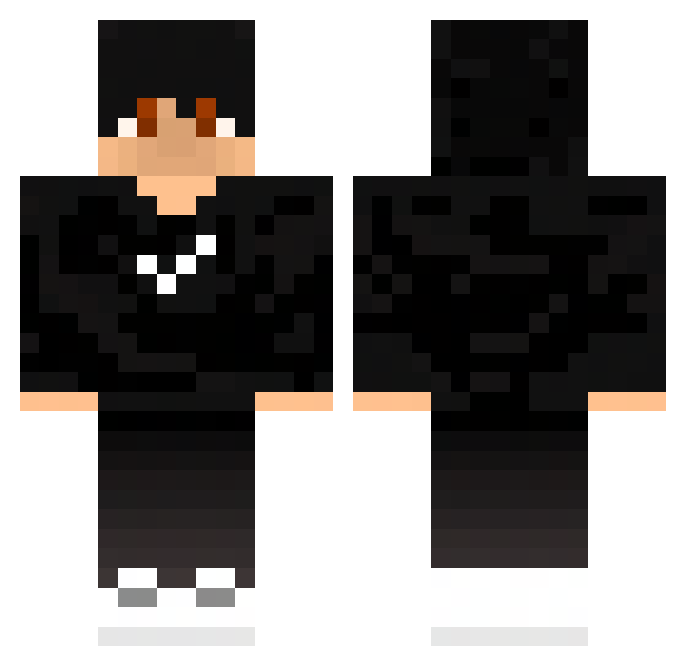 xMusaM Minecraft skin, front and back view