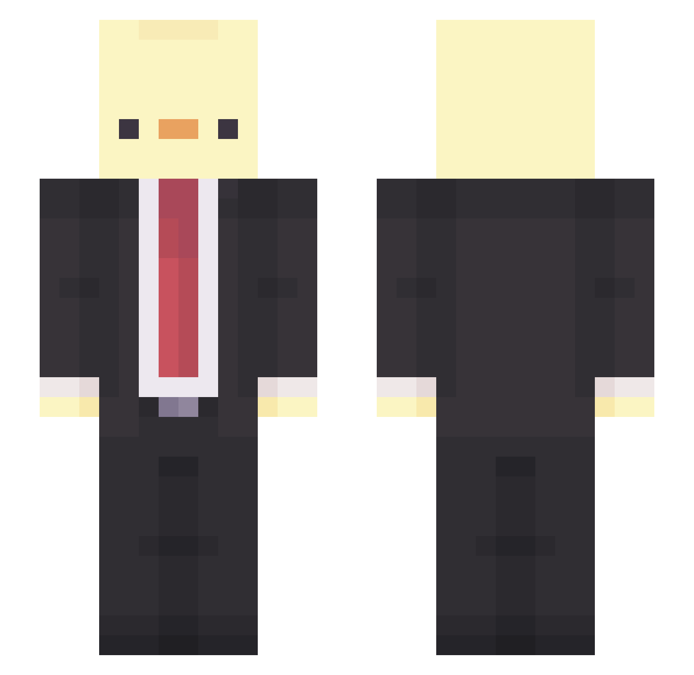 Wycraft101 Minecraft skin, front and back view