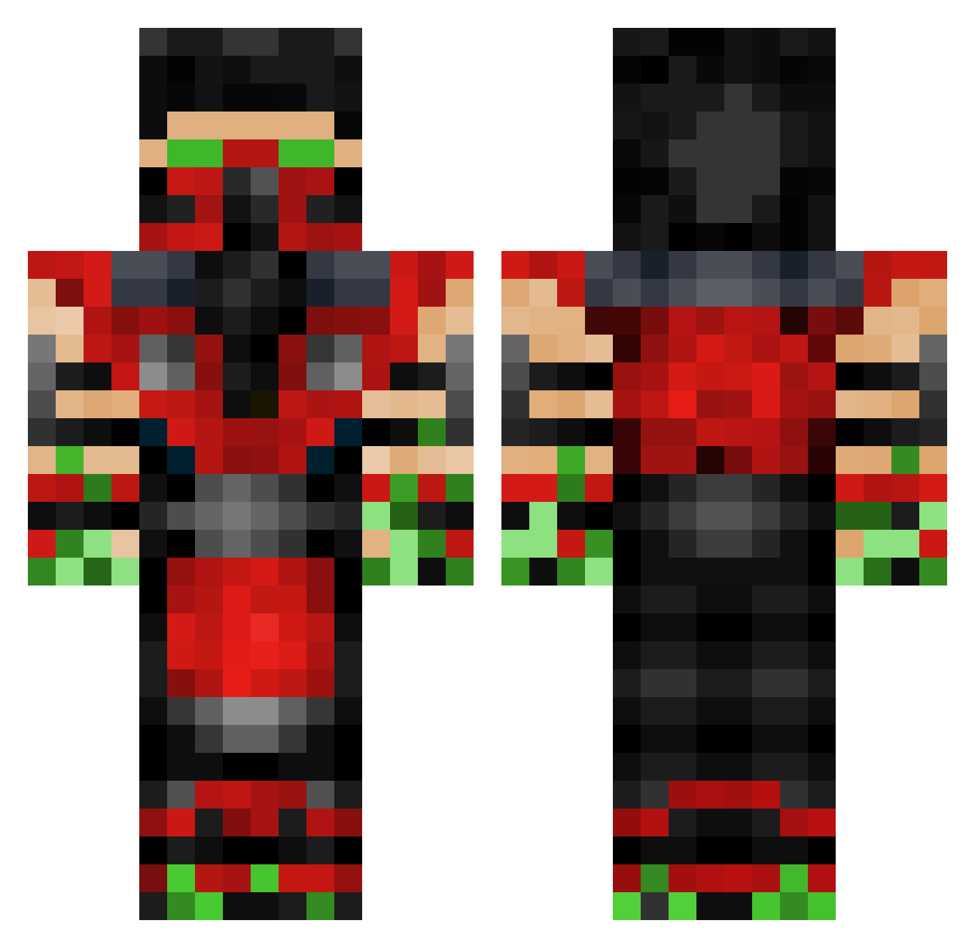 ShaisYoung Minecraft skin, front and back view
