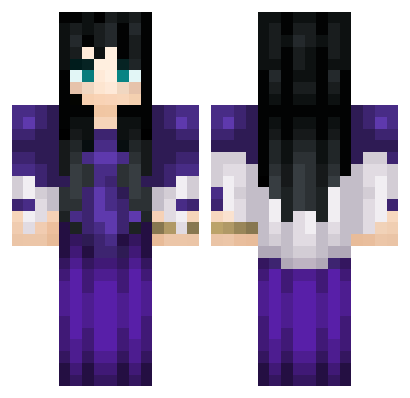 Amb Minecraft skin, front and back view