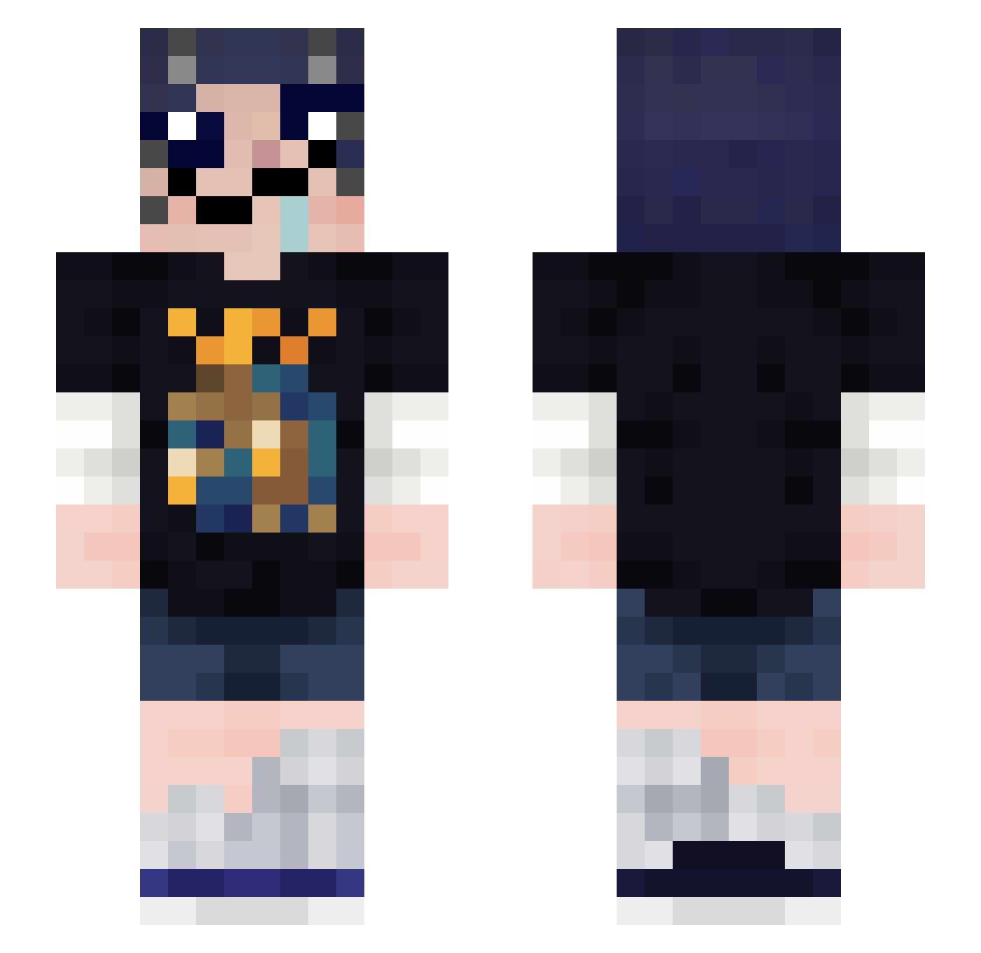 fufutsy Minecraft skin, front and back view