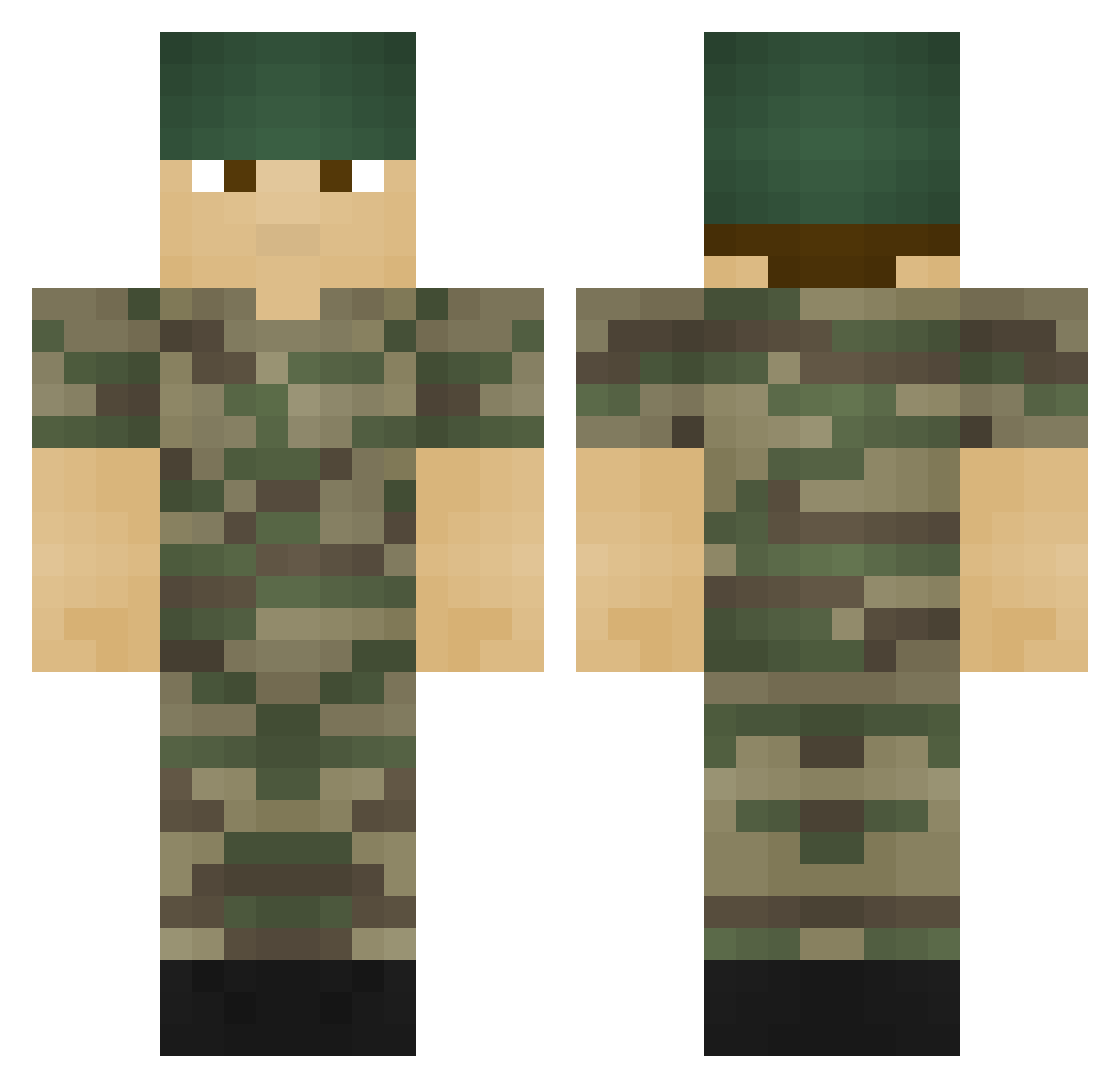 WhyMadding Minecraft skin, front and back view